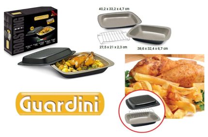 asadera cromada c/ tapa y grill "guardini"