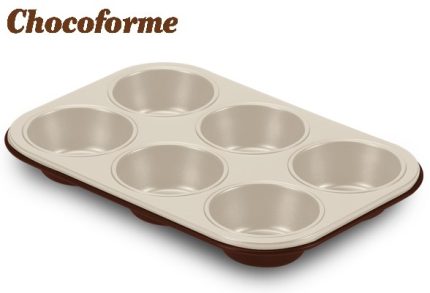 molde queque muffin 6x1 «chocoforme guardini»