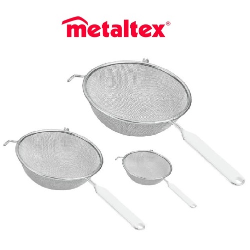 colador aluminio mango plástico 07 10 14 18 20 cm. "metaltex" colador aluminio mango plástico 07 10 14 18 20 cm. "metaltex"