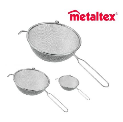 colador aluminio mango aluminio 07 10 14 18 20 cm. "metaltex"