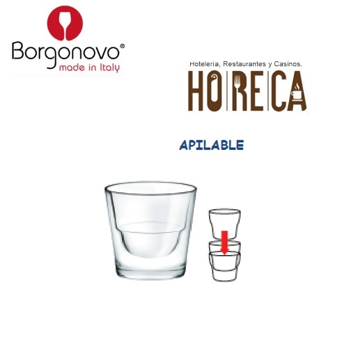 Vaso Conic Amaro R30 135cc. Apilable "Borgonovo" BG11163021