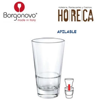 vaso conic amaro r60 355cc. apilable "borgonovo"