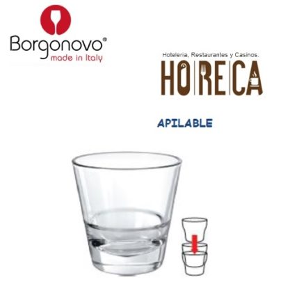 vaso conic amaro r70 350cc. apilable "borgonovo"