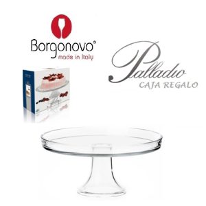 plato torta c/ pie vidrio "borgonovo"