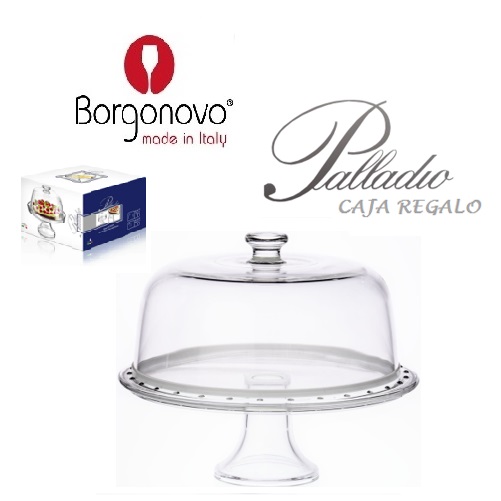 plato torta, pie y cúpula vidrio. "borgonovo" plato torta, pie y cúpula vidrio. "borgonovo"