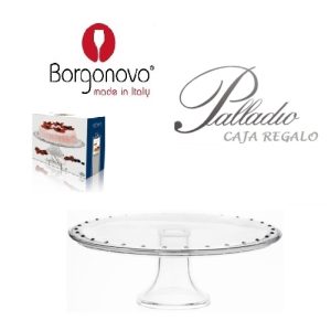 plato torta c/ pie vidrio "borgonovo"
