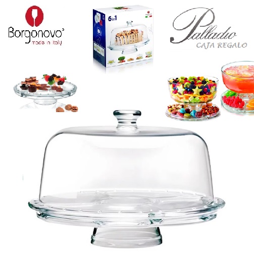 plato torta c/base, cúpula palladio 6 en 1 "borgonovo" plato torta c/base, cúpula palladio 6 en 1 "borgonovo"