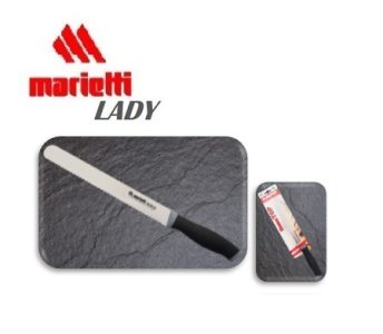 cuchillo pan punta curva 24 cm. linea lady "marietti"