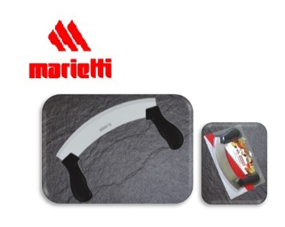 cuchillo curvo doble mango 26 cm. "marietti"