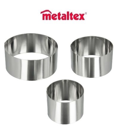 set 3 aros emplatar "metaltex"