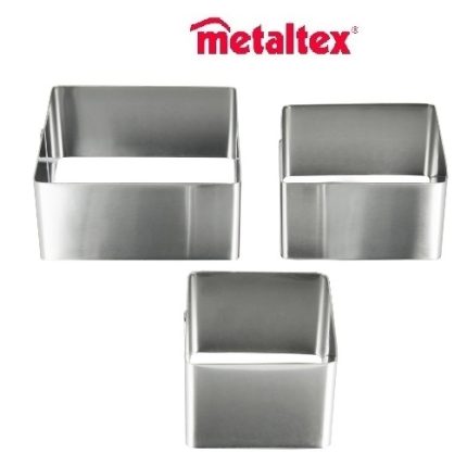 set 3 cuadrados emplatar "metaltex"