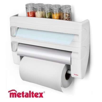 dispensador 3 rollos cocina roll n roll "metaltex"