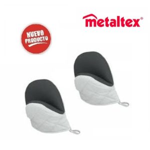 pack 2 guantes para horno poliéster/goma 14 cm. "metaltex"
