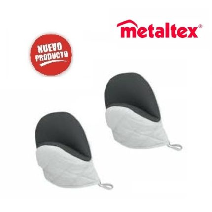 pack 2 guantes para horno poliéster/goma 14 cm. "metaltex"
