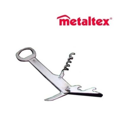 saca corchos tipo garzón cromo "metaltex"