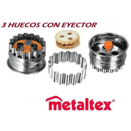 molde galleta para relleno con eyector "metaltex"