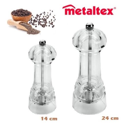 molinillo universal pimienta acrílico transparente "metaltex"