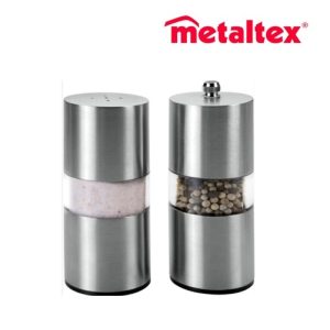 set salero y pimentero acrílico acero inox "metaltex"
