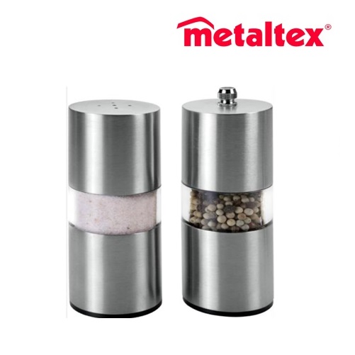 set salero y pimentero acrílico acero inox "metaltex" set salero y pimentero acrílico acero inox "metaltex"