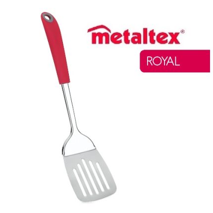espátula ranurada acero inox "royal metaltex"