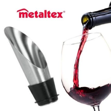servidor de vino anti gota acero inox "metaltex"