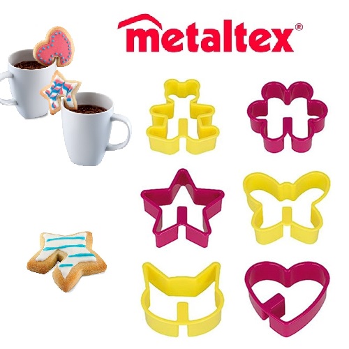juego 6 cortadores de galletas para taza"metaltex" juego 6 cortadores de galletas para taza"metaltex"