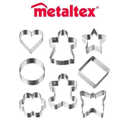 juego 4 cortadores plástico de galleta corazón "metaltex"