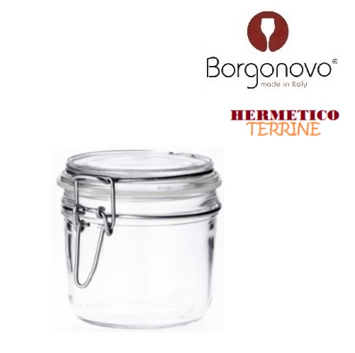 frasco vidrio hermetico terrine 340 cc. "borgonovo" frasco vidrio hermetico terrine 340 cc. "borgonovo"