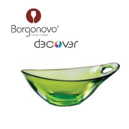 pocillo practica vidrio color verde 18 cm. "borgonovo decover"