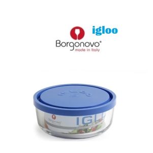 recipiente vidrio con tapa azul linea igloo 800 cc "borgonovo"