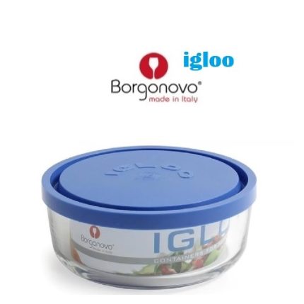 recipiente vidrio con tapa azul linea igloo 2500 cc "borgonovo"