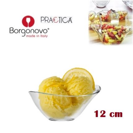 pocillo ovalado practica vidrio 12 cm. "borgonovo"