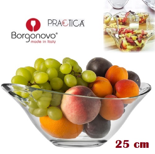 ensaladera / frutera ovalada practica vidrio 25 cm. "borgonovo" ensaladera / frutera ovalada practica vidrio 25 cm. "borgonovo"