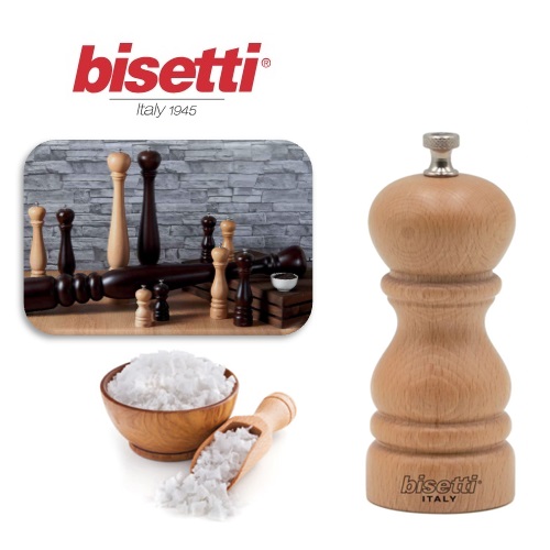 molinillo sal madera natural 13 cm. línea roma "bisetti" molinillo sal madera natural 13 cm. línea roma "bisetti"