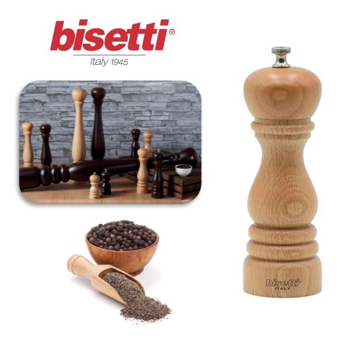 molinillo pimienta madera natural 19 cm. línea roma "bisetti" molinillo pimienta madera natural 19 cm. línea roma "bisetti"