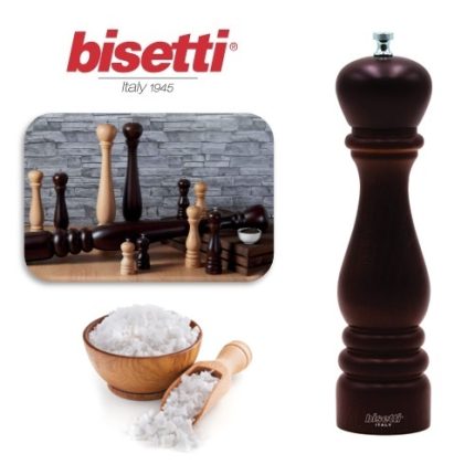 molinillo sal madera natural caoba 25 cm. linea roma ""bisetti"