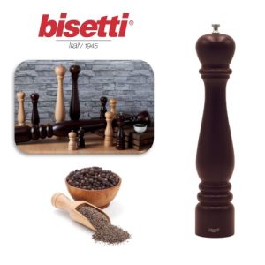 molinillo pimienta madera natural caoba 33 cm. linea roma ""bisetti"