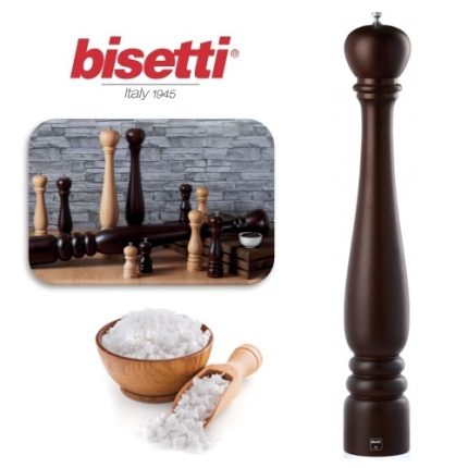 molinillo sal madera natural caoba 53 cm. linea roma ""bisetti"