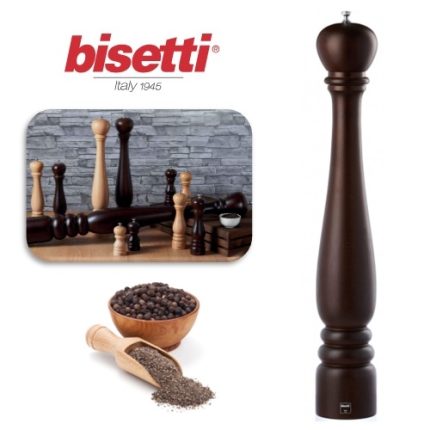 molinillo pimienta madera natural caoba 53 cm. linea roma ""bisetti"
