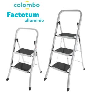 escalera aluminio 2 y 3 peldaños factotum "colombo"