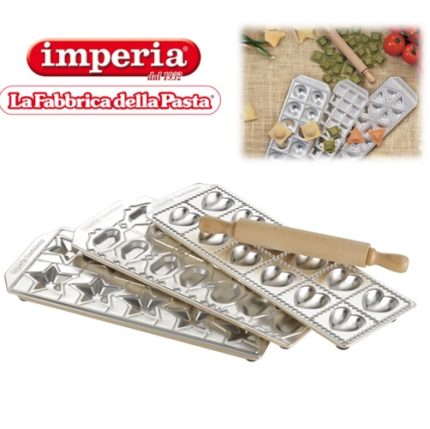 set 3 moldes ravioles triangulo pescado y corazón raviolamp "imperia"