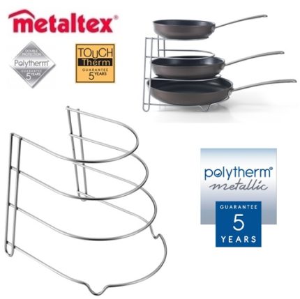 soporte para sartenes polytherm metallic "metaltex"
