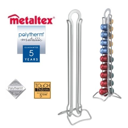 soporte cápsulas de café polytherm metallic "metaltex"