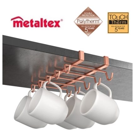 colgador 10 tazas my mug cobre polytherm copper metallic "metaltex"