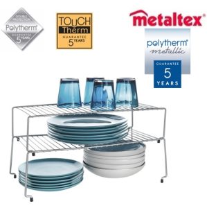 estantes apilables sky set 2 polytherm metallic "metaltex"