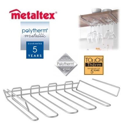 porta copas de vino my crystal undershelf polytherm metallic "metaltex"