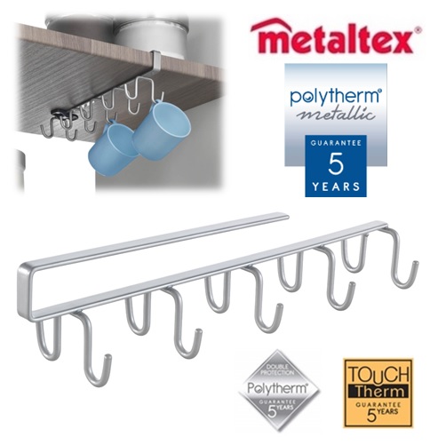 ganchos múltiples para debajo del estante my hooks polytherm metallic "metaltex" ganchos múltiples para debajo del estante my hooks polytherm metallic "metaltex"